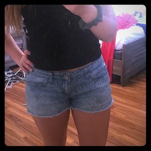 AEROPOSTALE printed denim shorts